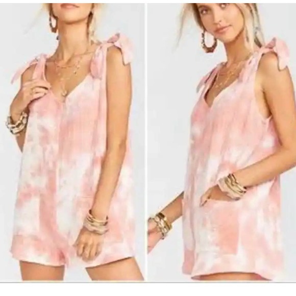Show Me Your MuMu Pants - Show me your Mumu Womens Tilda Tie Dye Romper Size Small 100% Cotton